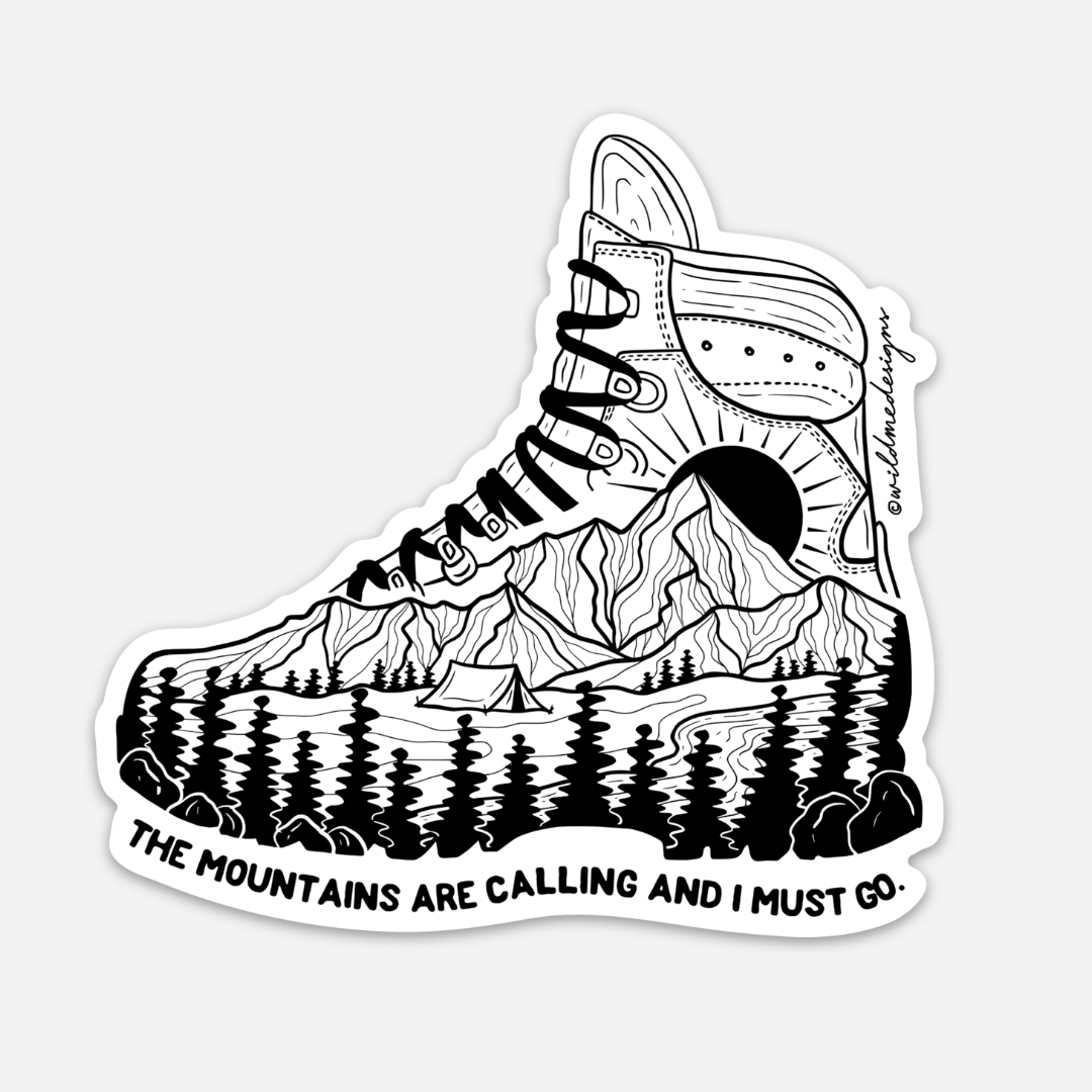 MOUNTAINS ARE CALLING Vinyl Sticker