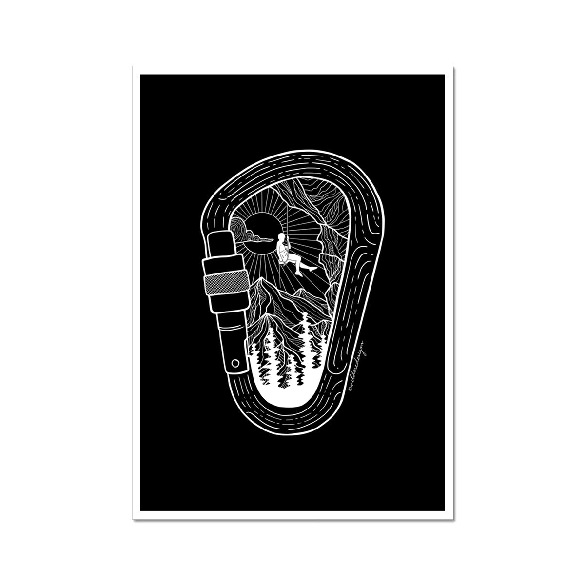 Let's Hang Black Edition Art Print